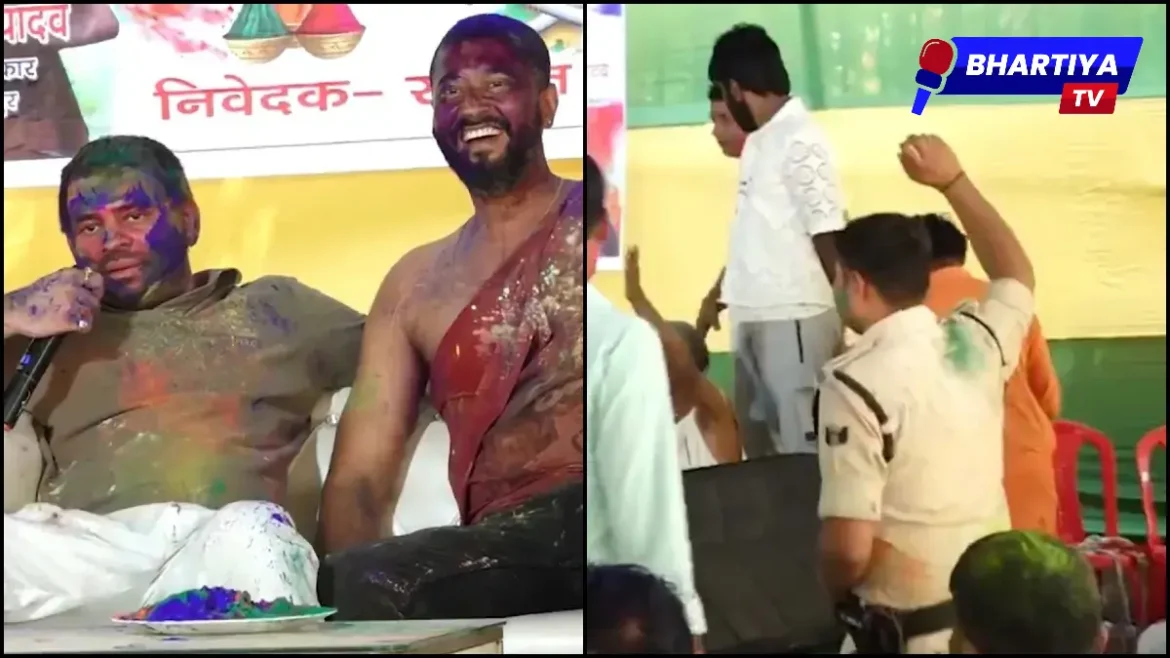 Tej Pratap Yadav's controversial video goes viral, he threatened a policeman and forced him to dance
