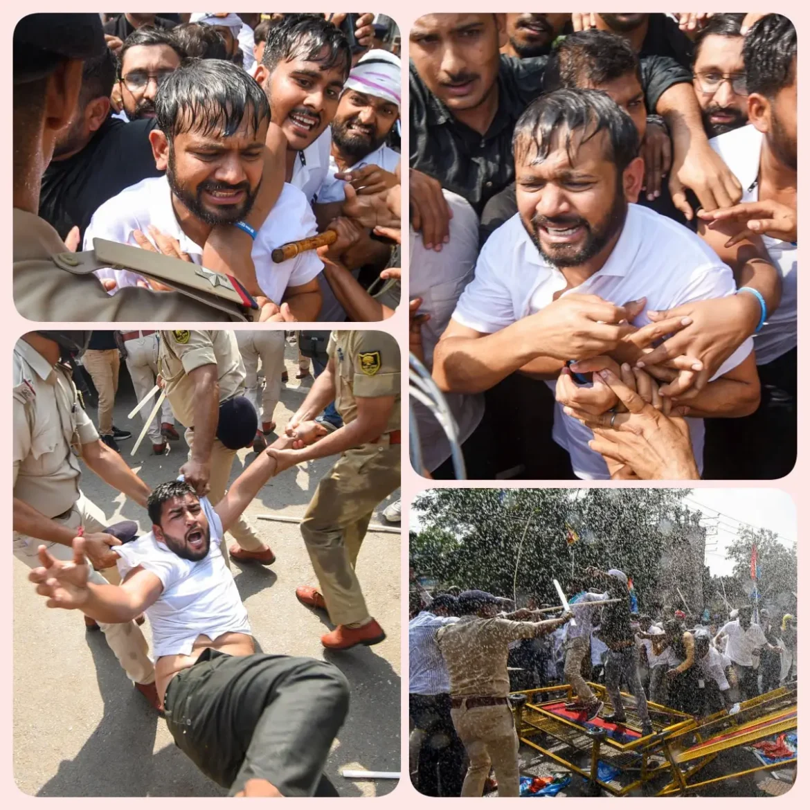 Ruckus during Kanhaiya Kumar's 'Stop Migration-Give Jobs' Yatra in Patna, several Congress workers detained