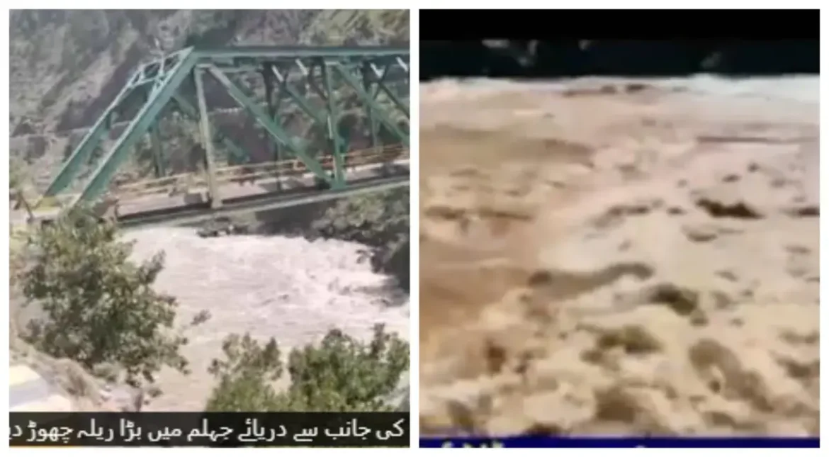 Sudden flood in Jhelum river, emergency imposed in Muzaffarabad, Pakistan