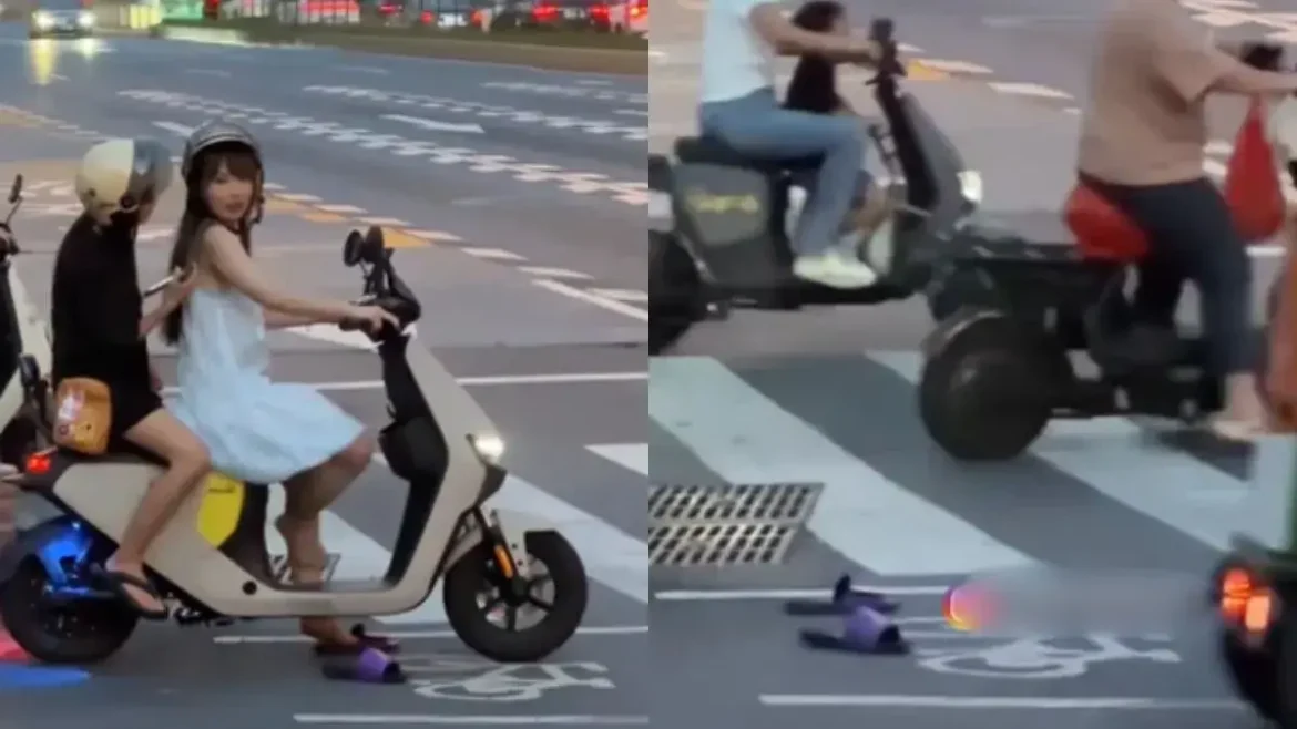 Viral Video : स्कूटी चला रही एक लड़की का वीडियो सोशल मीडिया पर तेजी से वायरल हो रहा है, जिसमें वह चप्पल उतारकर ट्रैफिक सिग्नल पर ही छोड़ देती है और स्कूटी दौड़ा लेती है। देखें फनी वीडियो और जानिए लोगों का मजेदार रिएक्शन।